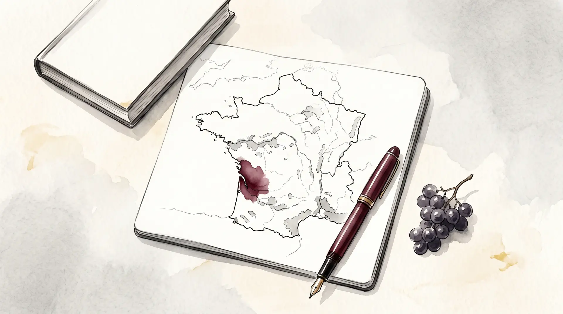 フランスワインを地図で学ぶ学習シーン